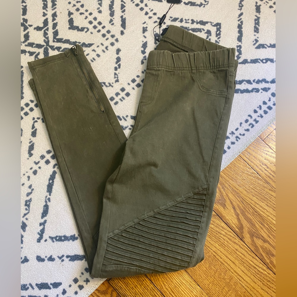 DARK OLIVE MOTO JEGGING